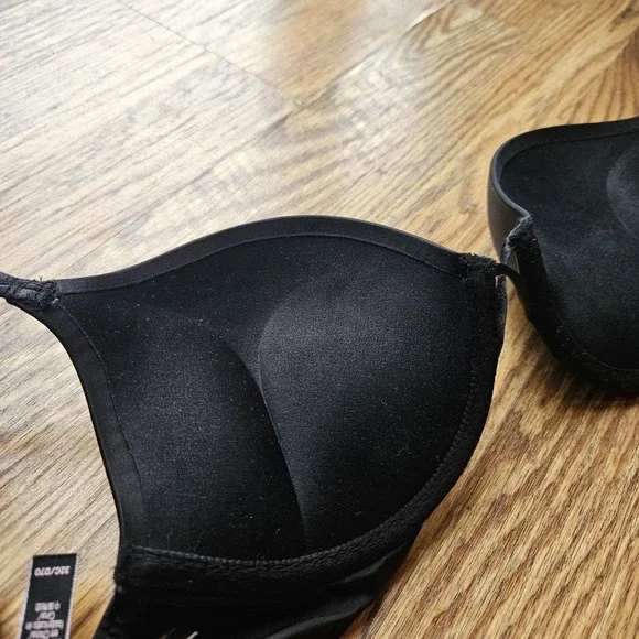 Victoria's Secret Women Bra 32C Black Wear Everywhere Super Push Up - Picture 6 of 8